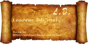 Leschner Dániel névjegykártya